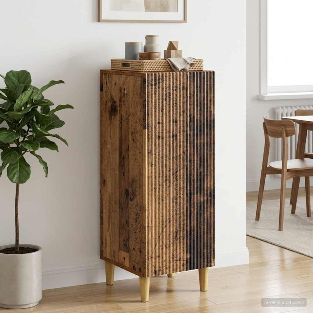 vidaXL Πλαϊνό γραφείο Παλαιωμένο ξύλο 33 x 34,5 x 90 εκ