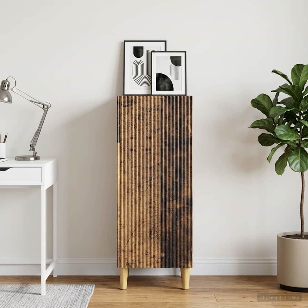 vidaXL Πλαϊνό γραφείο Παλαιωμένο ξύλο 33 x 34,5 x 90 εκ