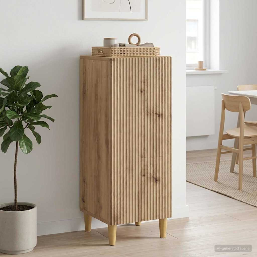vidaXL Πλαϊνό γραφείο Artisan Δρυς 33 x 34,5 x 90 εκ