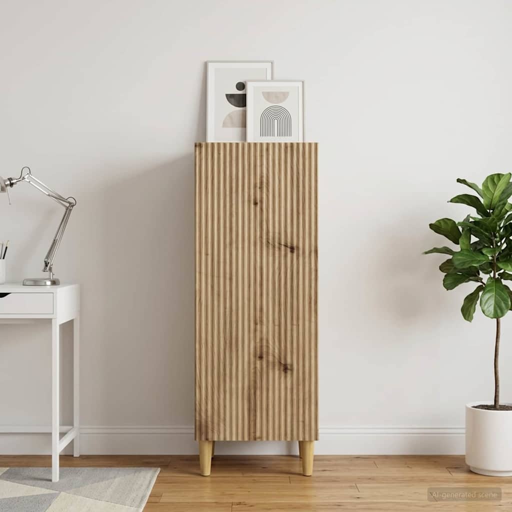 vidaXL Πλαϊνό γραφείο Artisan Δρυς 33 x 34,5 x 90 εκ