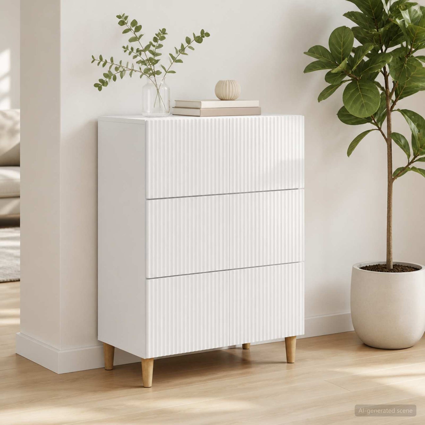vidaXL Ντουλάπι με Συρτάρια 66 x 34,5 x 90 εκ Επεξεργασμένο Ξύλο