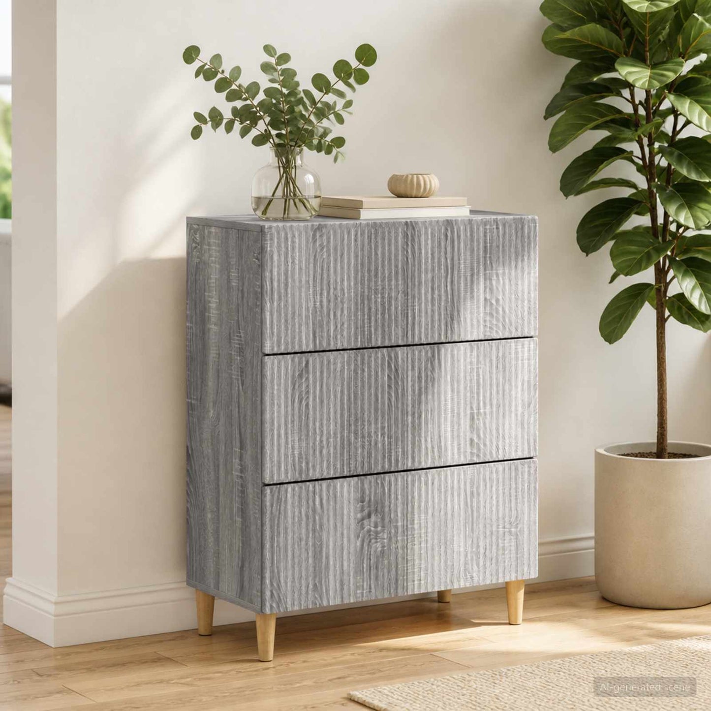 vidaXL Ντουλάπι με Συρτάρια 66 x 34,5 x 90 εκ Επεξεργασμένο Ξύλο