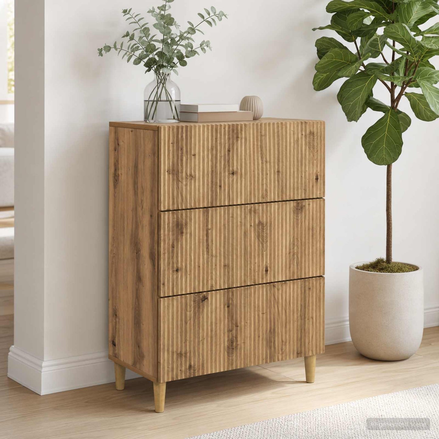 vidaXL Ντουλάπι με Συρτάρια 66 x 34,5 x 90 εκ Επεξεργασμένο Ξύλο
