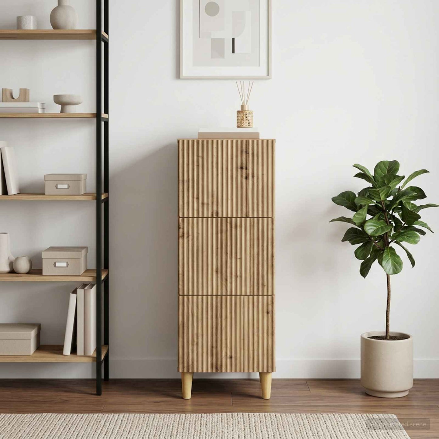 vidaXL Ντουλάπι με Συρτάρια 33 x 34,5 x 90 εκ Επεξεργασμένο Ξύλο