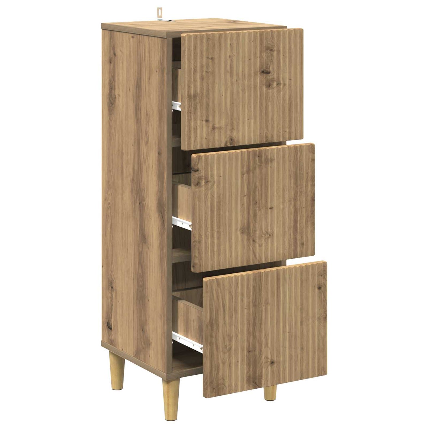 vidaXL Ντουλάπι με Συρτάρια 33 x 34,5 x 90 εκ Επεξεργασμένο Ξύλο