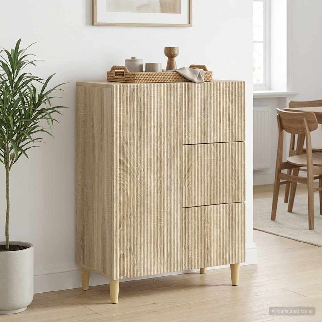vidaXL Πλαϊνό γραφείο Sonoma Δρυς 66 x 34,5 x 90 εκ Επεξεργασμένο Ξύλο