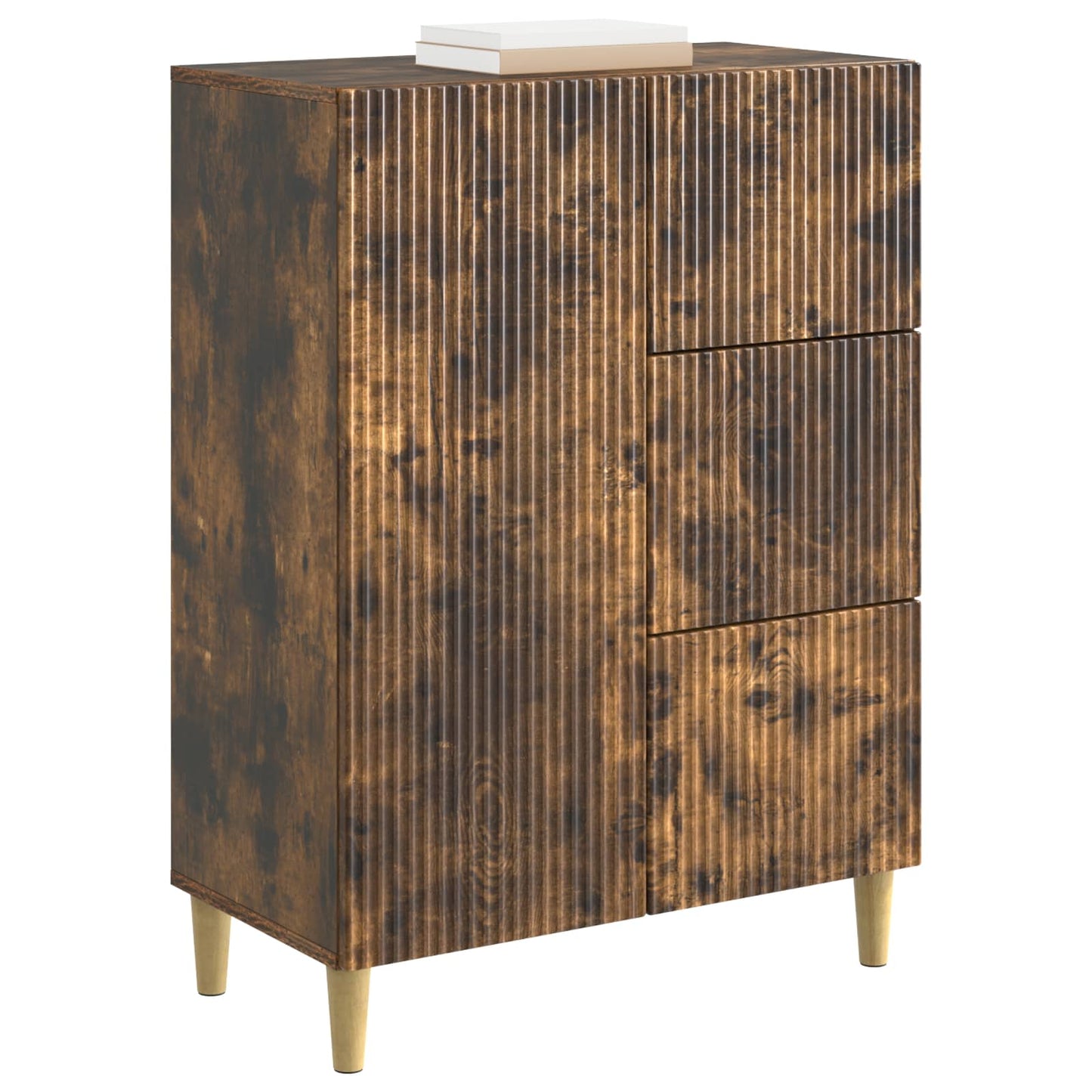 vidaXL Πλαϊνό γραφείο Καπνισμένο Ξύλο Δρυός 66 x 34,5 x 90 εκ