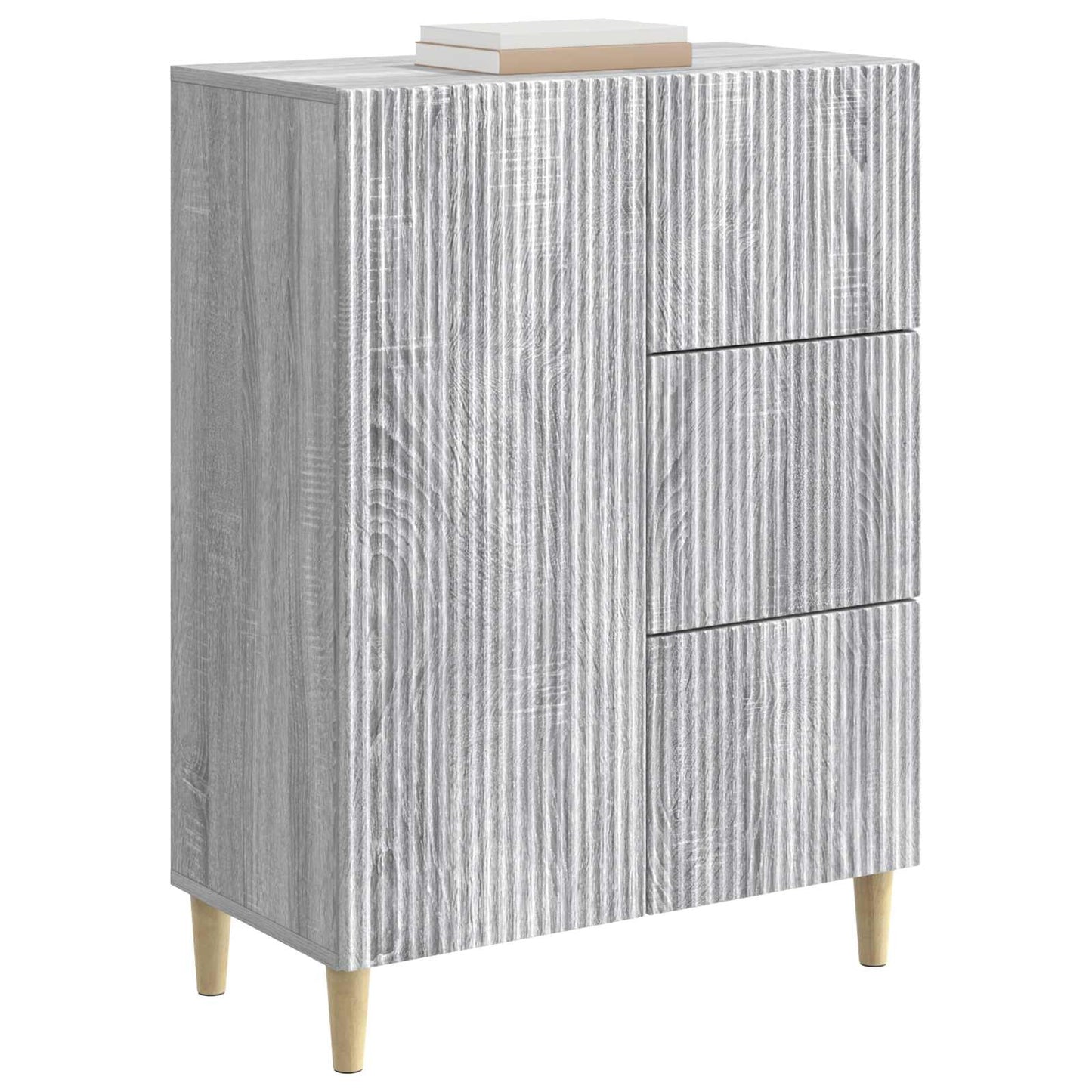 vidaXL Πλαϊνό γραφείο Γκρι Sonoma 66 x 34,5 x 90 εκ Επεξεργασμένο Ξύλο