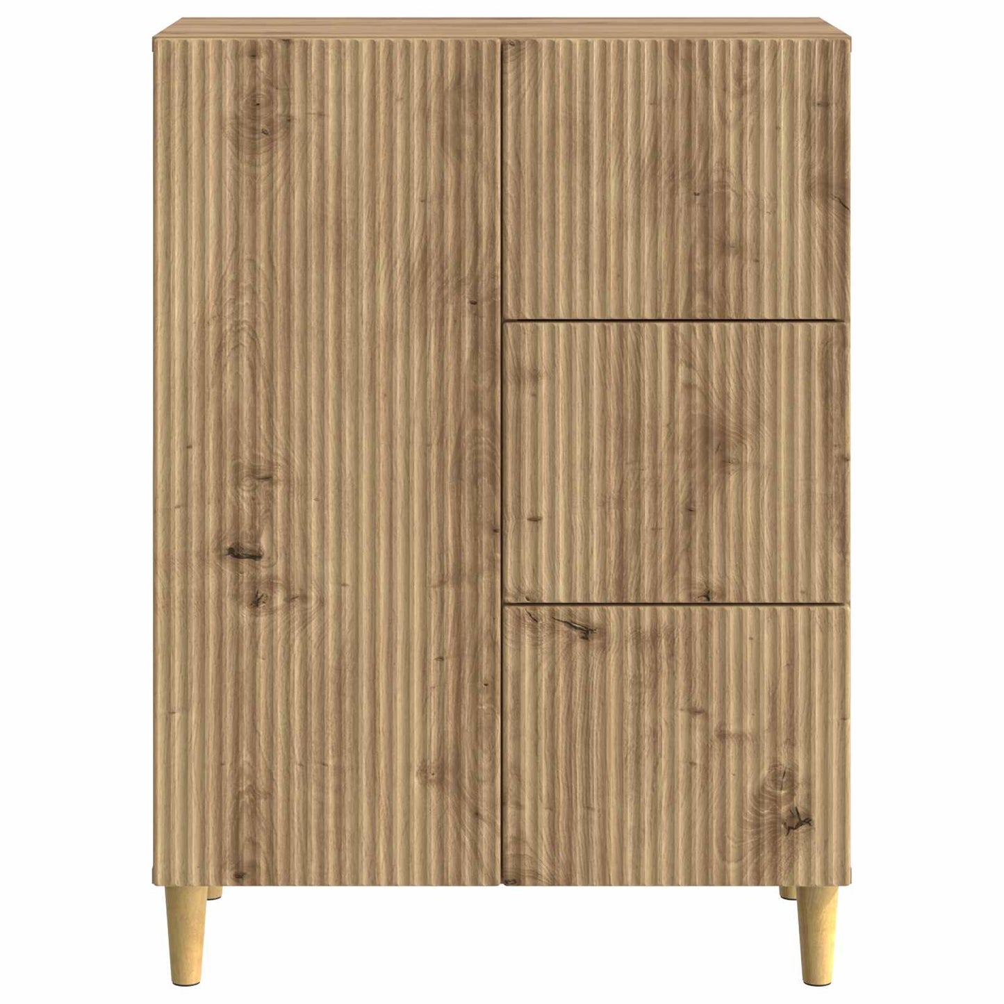 vidaXL Πλαϊνό γραφείο Artisan Δρυς 66 x 34,5 x 90 εκ