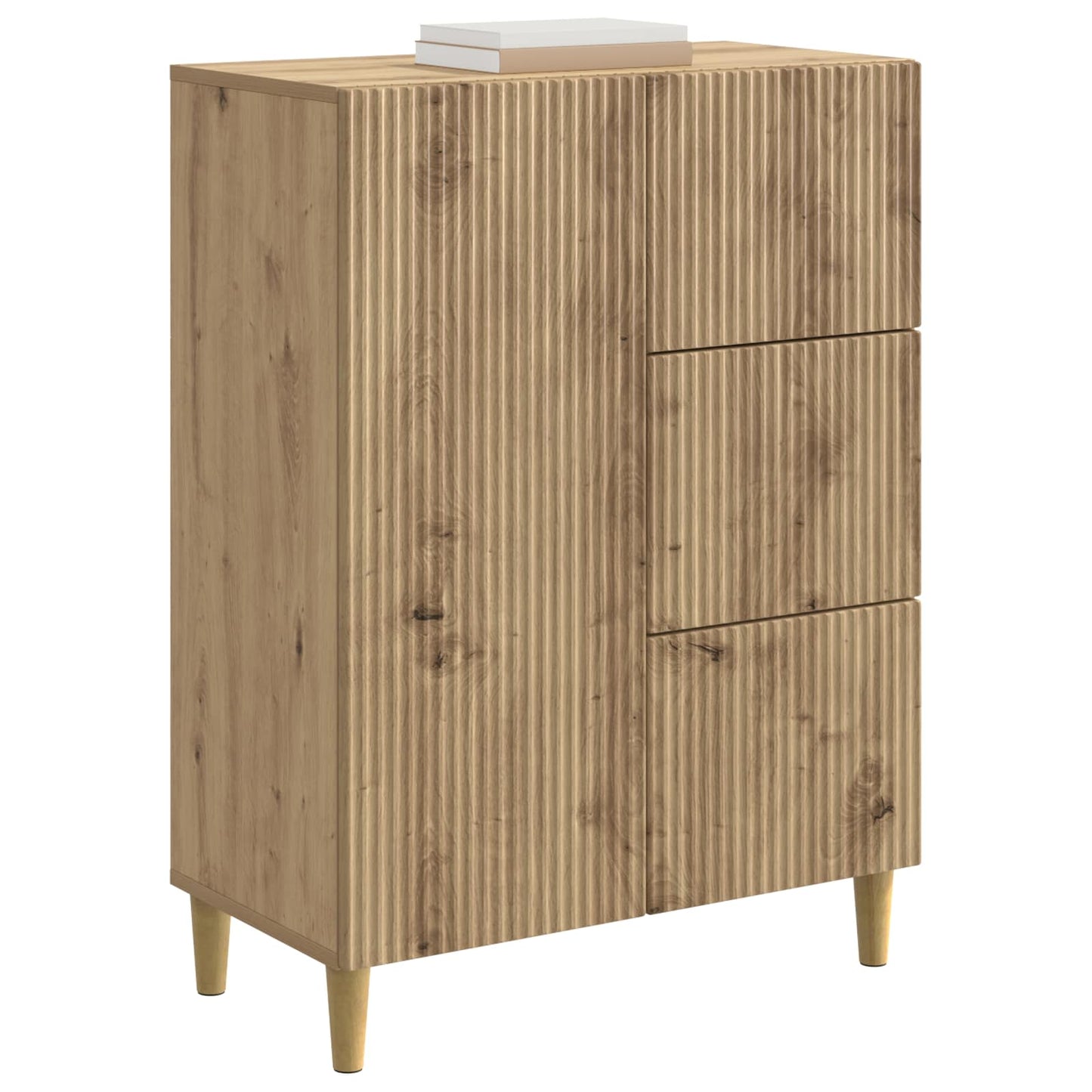 vidaXL Πλαϊνό γραφείο Artisan Δρυς 66 x 34,5 x 90 εκ