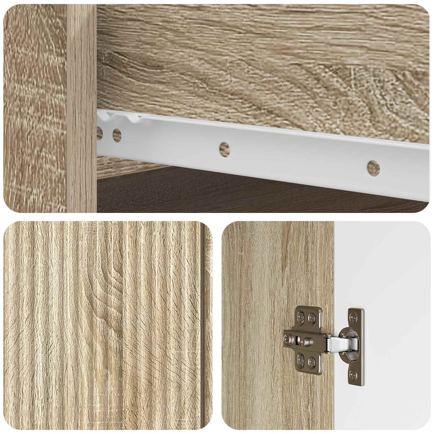 vidaXL Πλαϊνό γραφείο Sonoma Δρυς 66 x 34,5 x 90 εκ Επεξεργασμένο Ξύλο