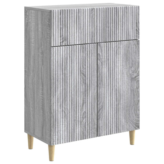 vidaXL Πλαϊνό γραφείο Γκρι Sonoma 66 x 34,5 x 90 εκ Επεξεργασμένο Ξύλο