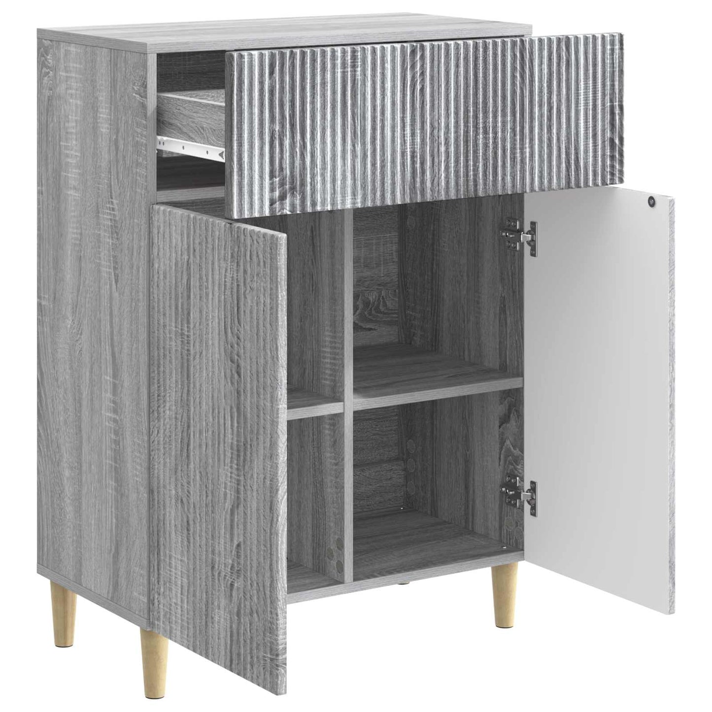 vidaXL Πλαϊνό γραφείο Γκρι Sonoma 66 x 34,5 x 90 εκ Επεξεργασμένο Ξύλο