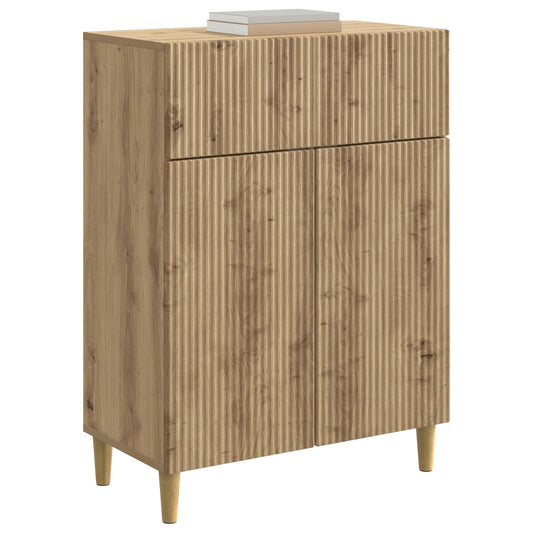 vidaXL Πλαϊνό γραφείο με συρτάρι Artisan Δρυς 66 x 34,5 x 90 εκ