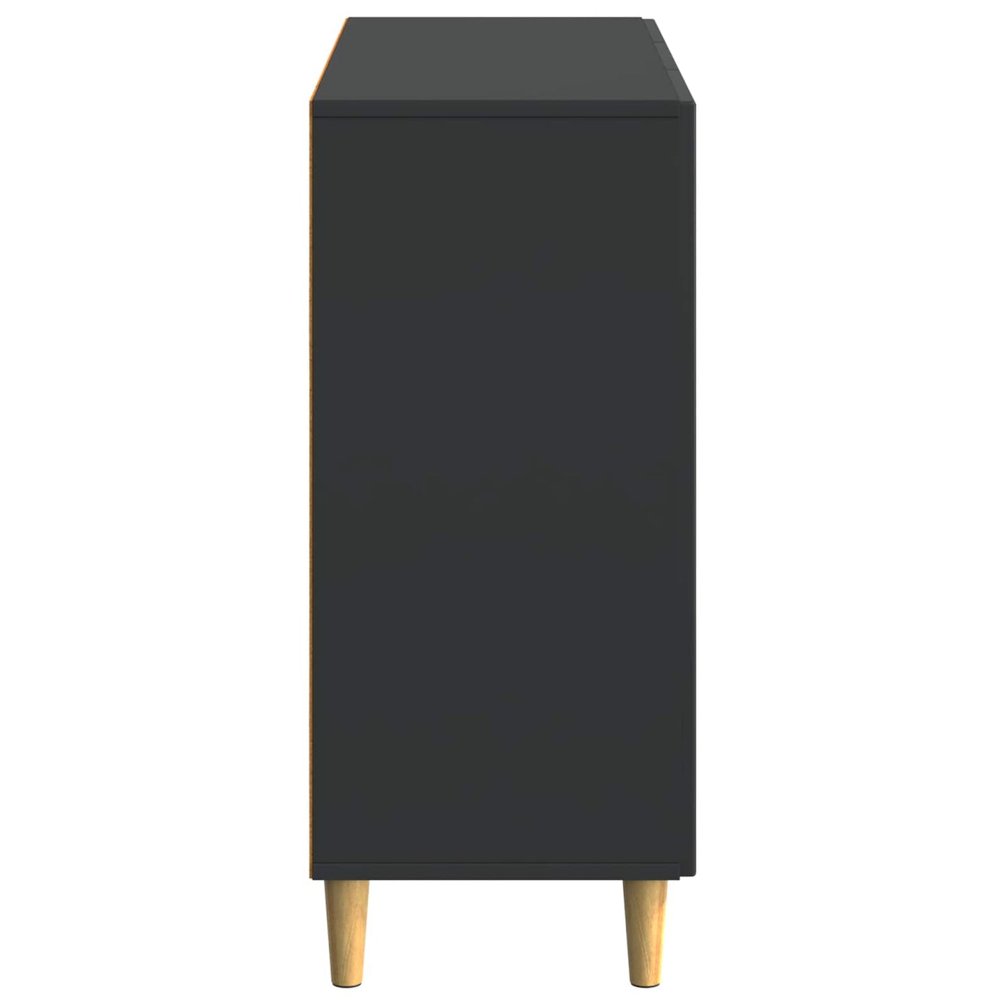 vidaXL Πλαϊνό γραφείο Μαύρο 89 x 34,5 x 80 εκ Επεξεργασμένο Ξύλο