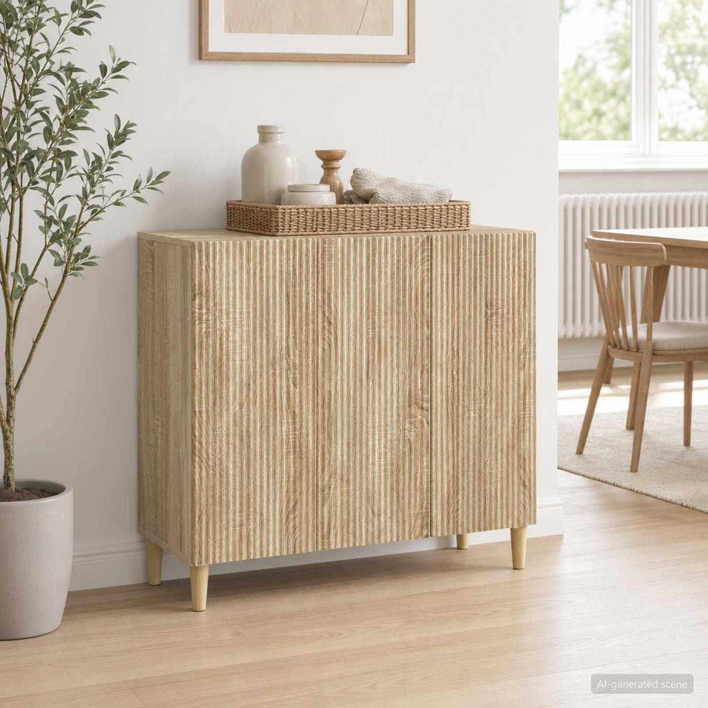 vidaXL Πλαϊνό γραφείο Sonoma Δρυς 89 x 34,5 x 80 εκ Επεξεργασμένο Ξύλο