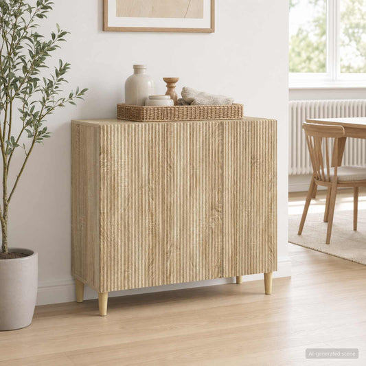 vidaXL Πλαϊνό γραφείο Sonoma Δρυς 89 x 34,5 x 80 εκ Επεξεργασμένο Ξύλο