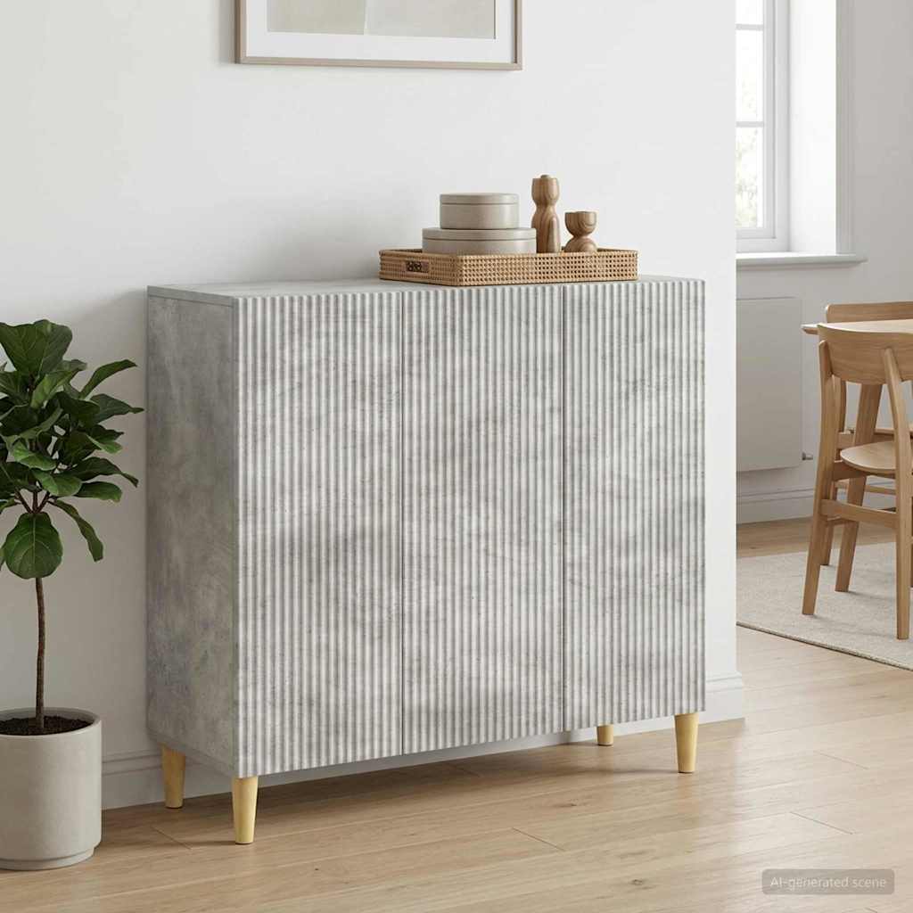 vidaXL Πλαϊνό γραφείο Γκρι Σκυροδέματος 89 x 34,5 x 80 εκ