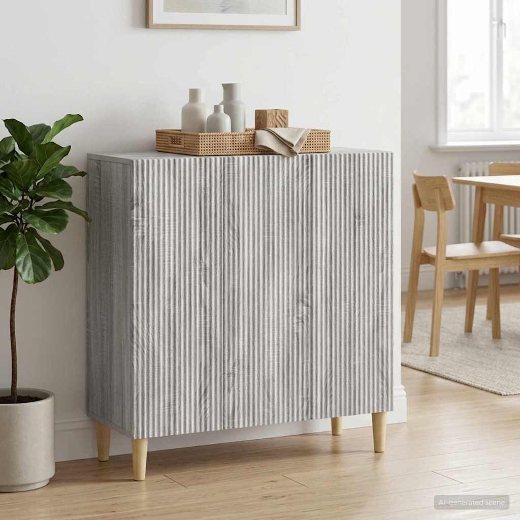 vidaXL Πλαϊνό γραφείο Γκρι Sonoma 89 x 34,5 x 80 εκ Επεξεργασμένο Ξύλο