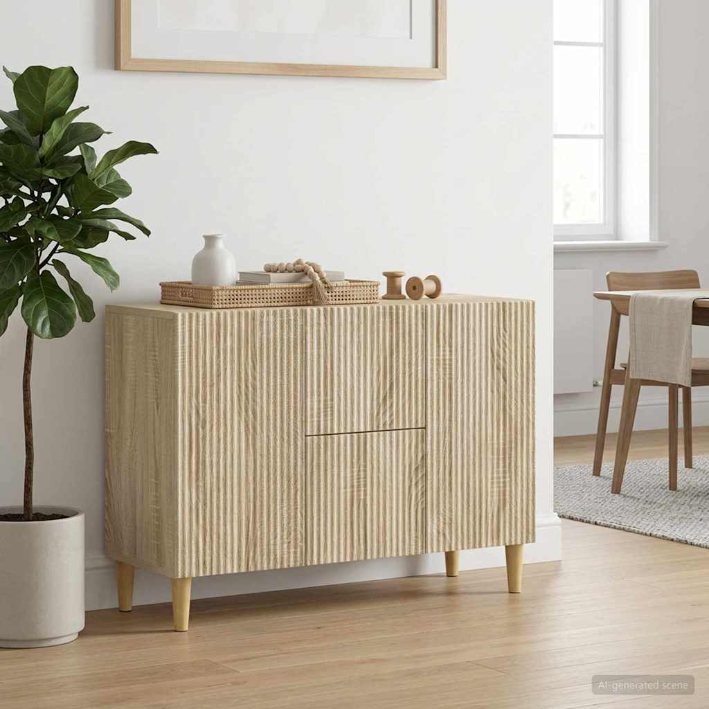 vidaXL Πλαϊνό γραφείο με συρτάρι Sonoma Δρυς 89 x 34,5 x 60 εκ.