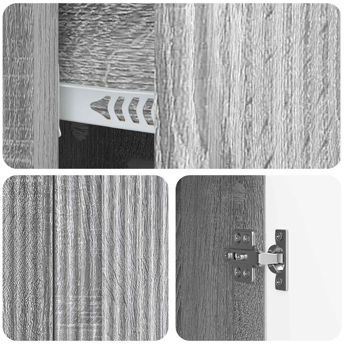 vidaXL Πλαϊνό γραφείο με συρτάρι Γκρι Sonoma 89 x 34,5 x 60 εκ.
