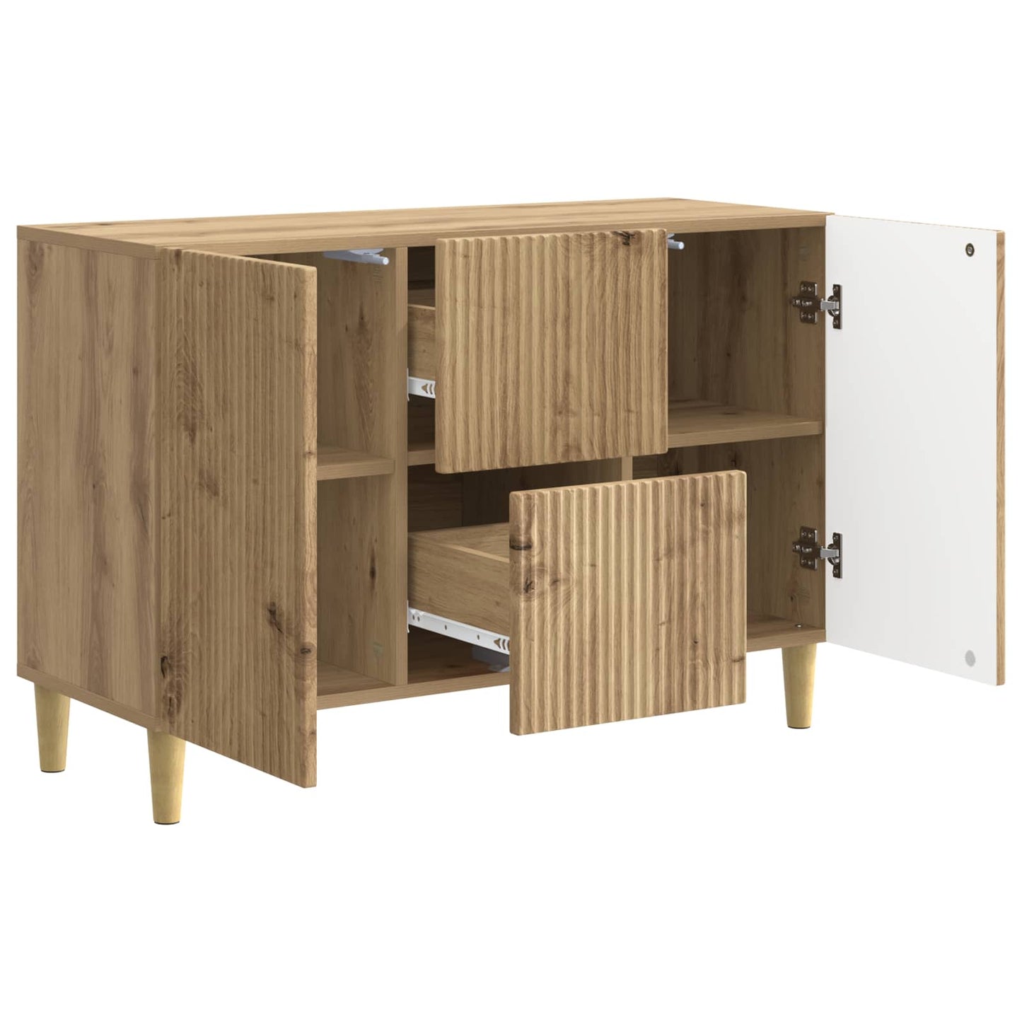 vidaXL Πλαϊνό γραφείο Artisan Δρυς 89 x 34,5 x 60 εκ.