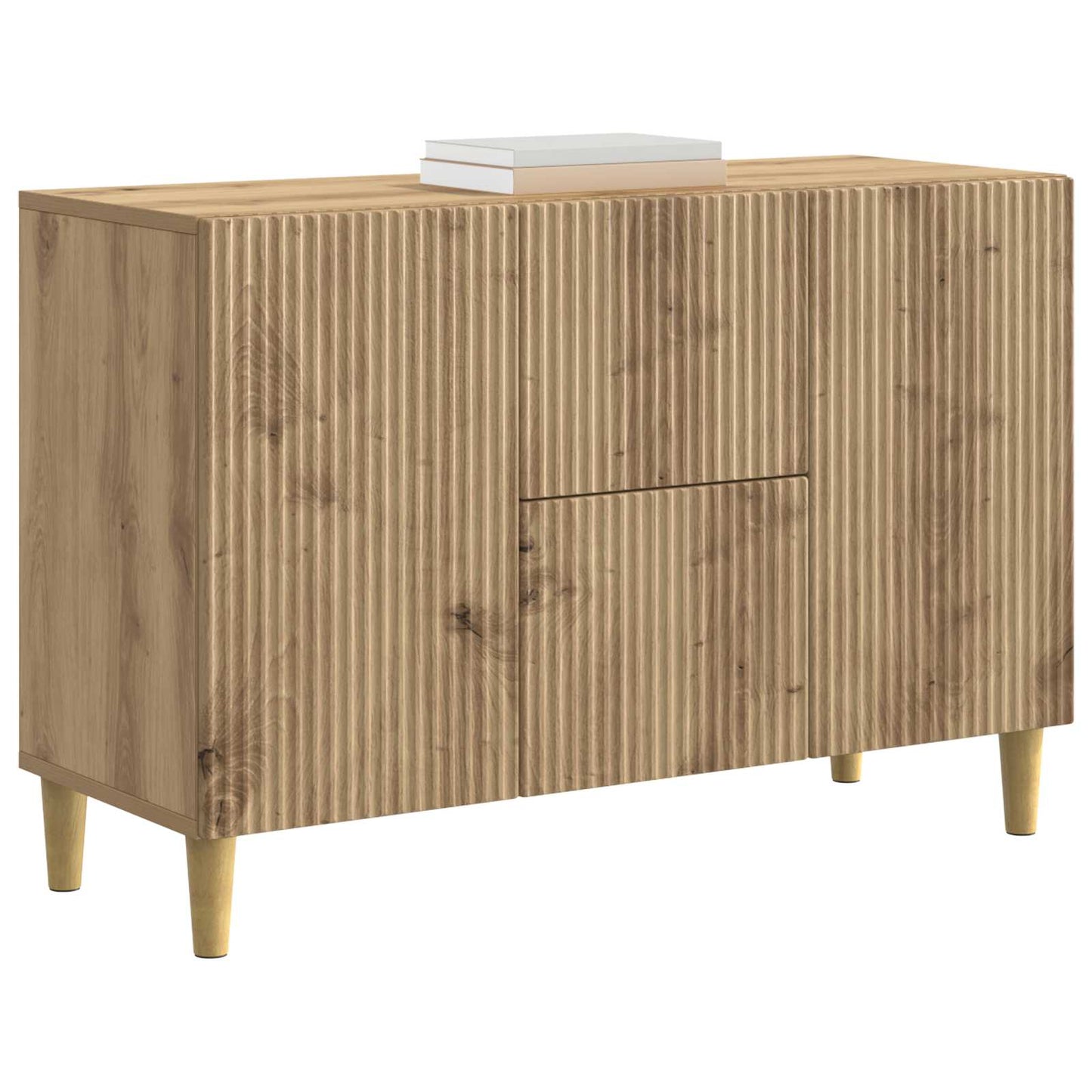 vidaXL Πλαϊνό γραφείο Artisan Δρυς 89 x 34,5 x 60 εκ.