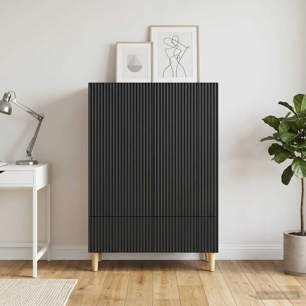 vidaXL Πλαϊνό γραφείο Μαύρο 66 x 34,5 x 95 εκ. Επεξεργασμένο Ξύλο