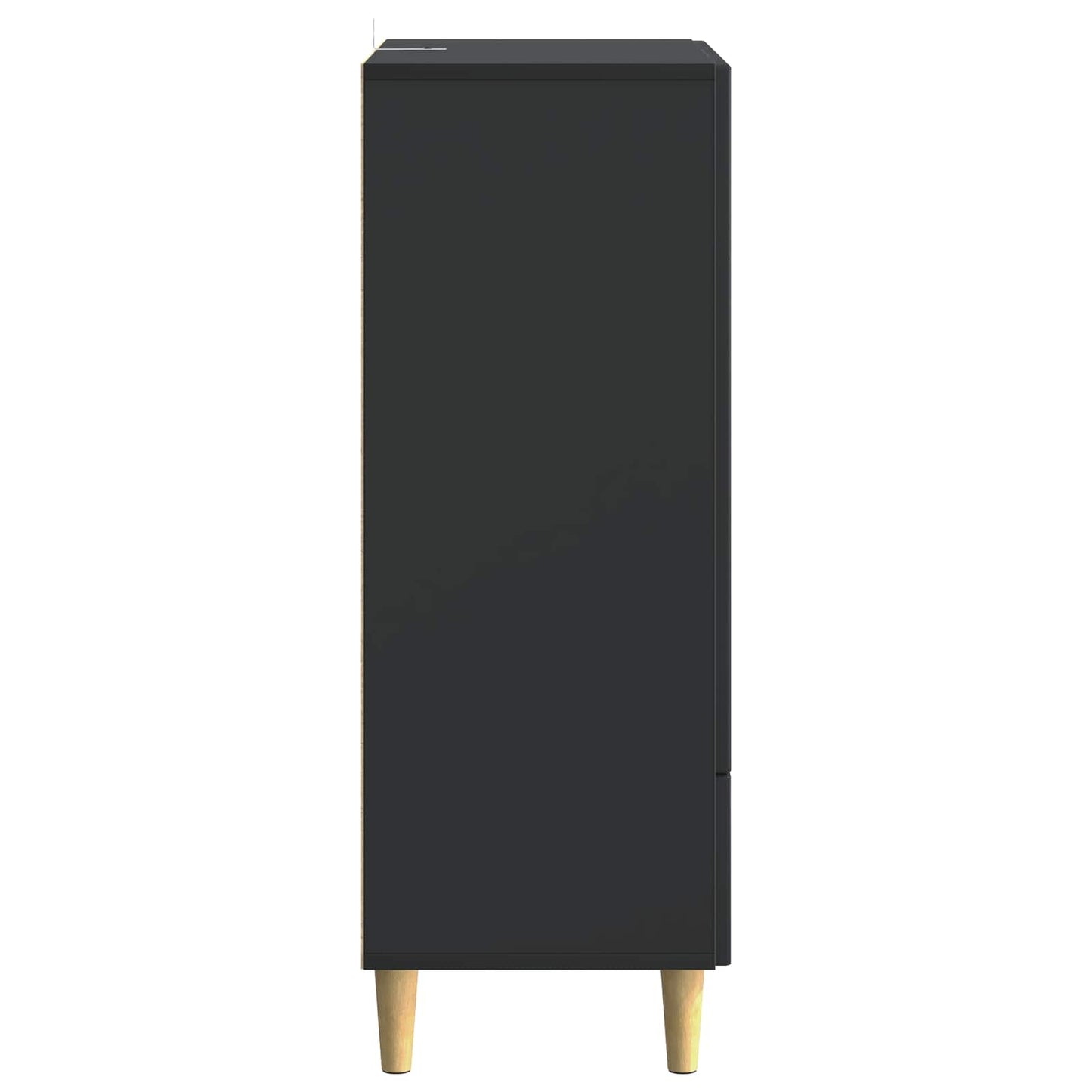 vidaXL Πλαϊνό γραφείο Μαύρο 66 x 34,5 x 95 εκ. Επεξεργασμένο Ξύλο