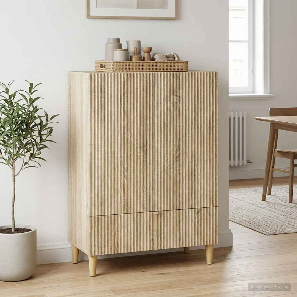 vidaXL Πλαϊνό γραφείο με συρτάρι Sonoma Δρυς 66 x 34,5 x 95 εκ.