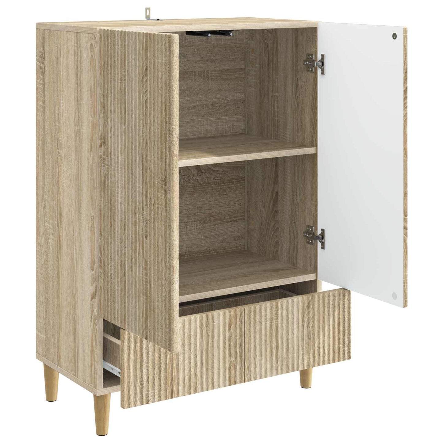 vidaXL Πλαϊνό γραφείο με συρτάρι Sonoma Δρυς 66 x 34,5 x 95 εκ.