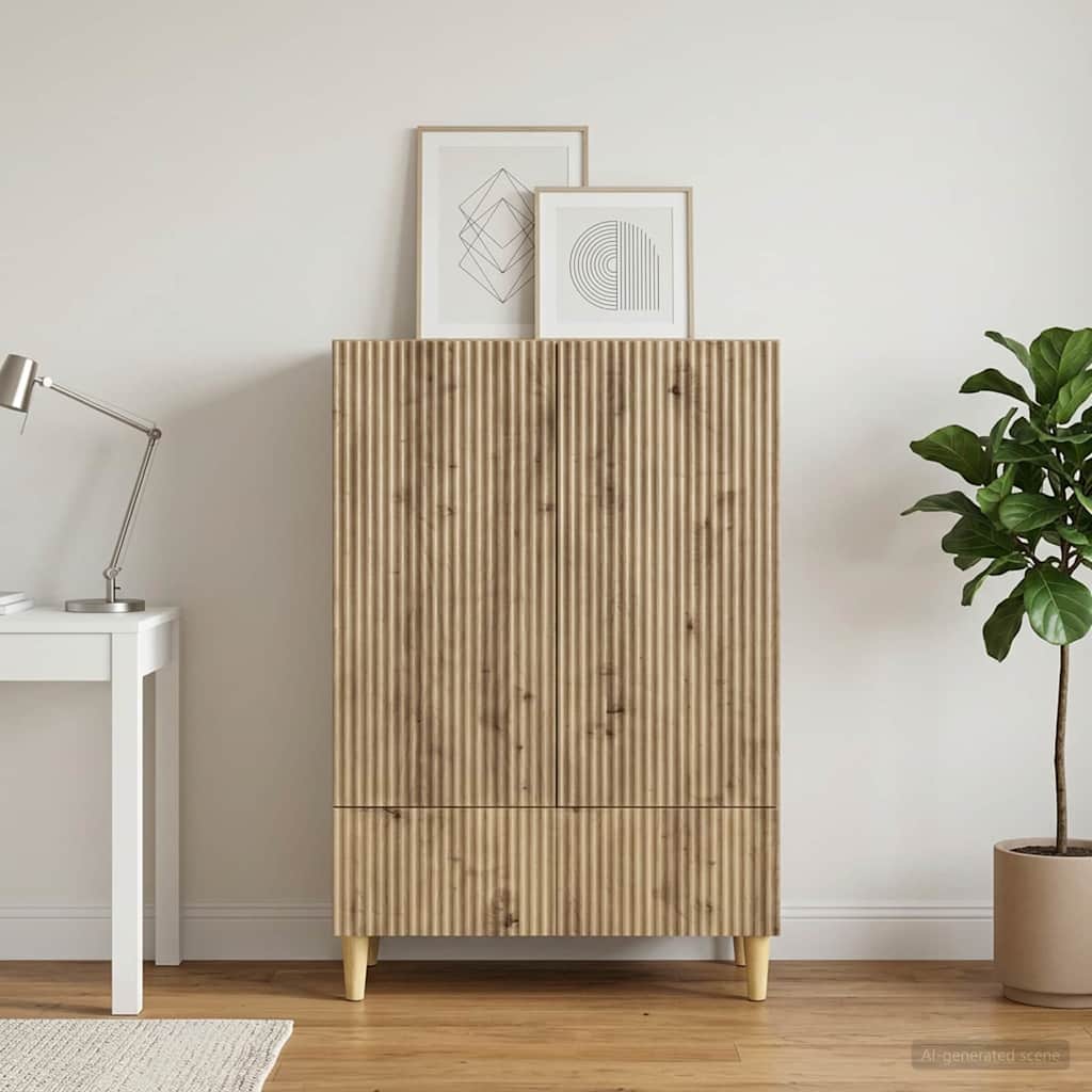 vidaXL Πλαϊνό γραφείο Artisan Δρυς 66 x 34,5 x 95 εκ.