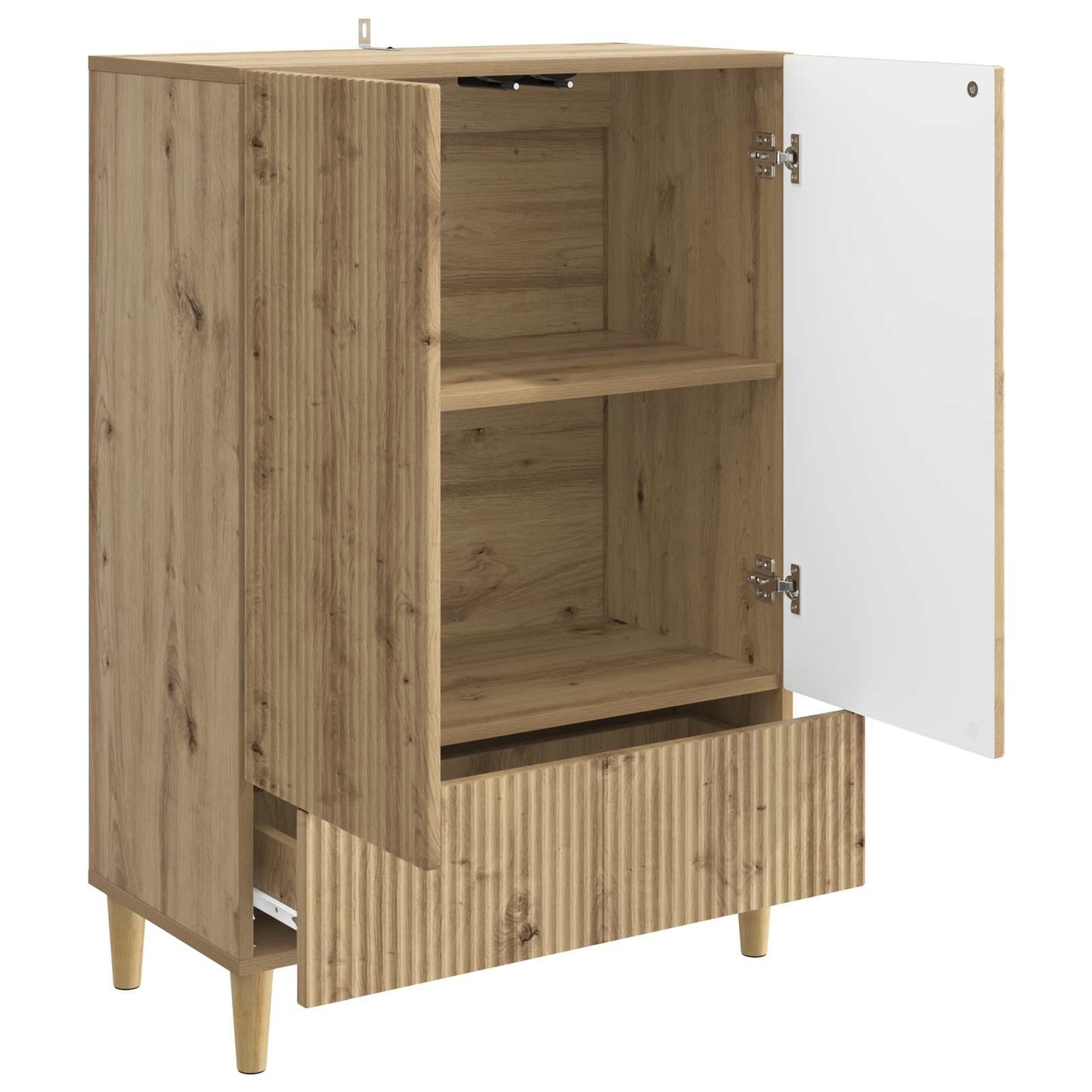 vidaXL Πλαϊνό γραφείο Artisan Δρυς 66 x 34,5 x 95 εκ.