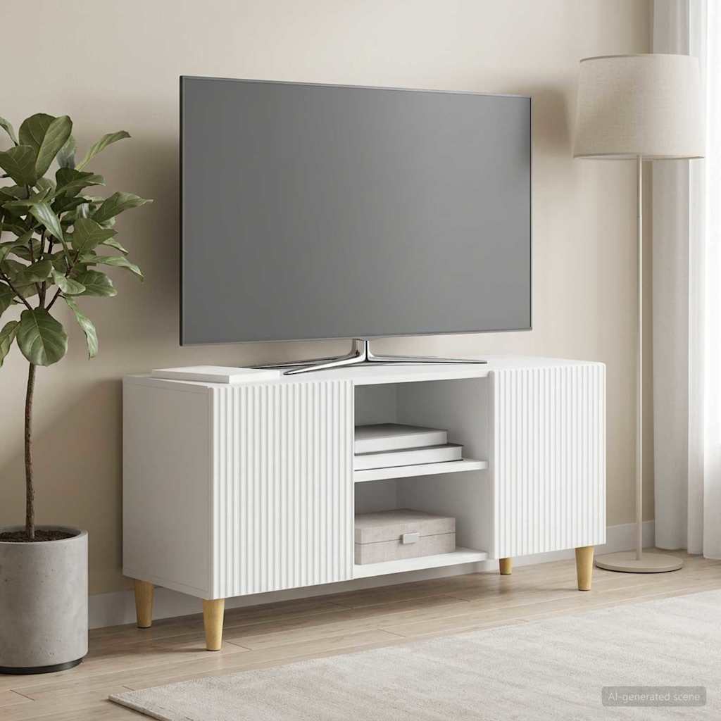 vidaXL Ντουλάπι TV Λευκό 102 x 34,5 x 50 εκ. Επεξεργασμένο Ξύλο
