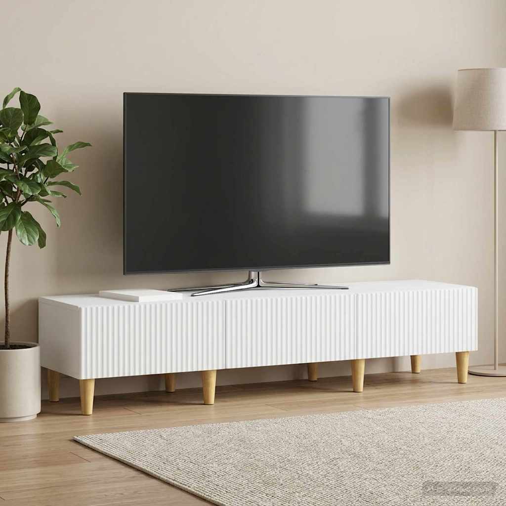 vidaXL Ντουλάπι TV Λευκό 147 x 34,5 x 30 εκ Επεξεργασμένο Ξύλο