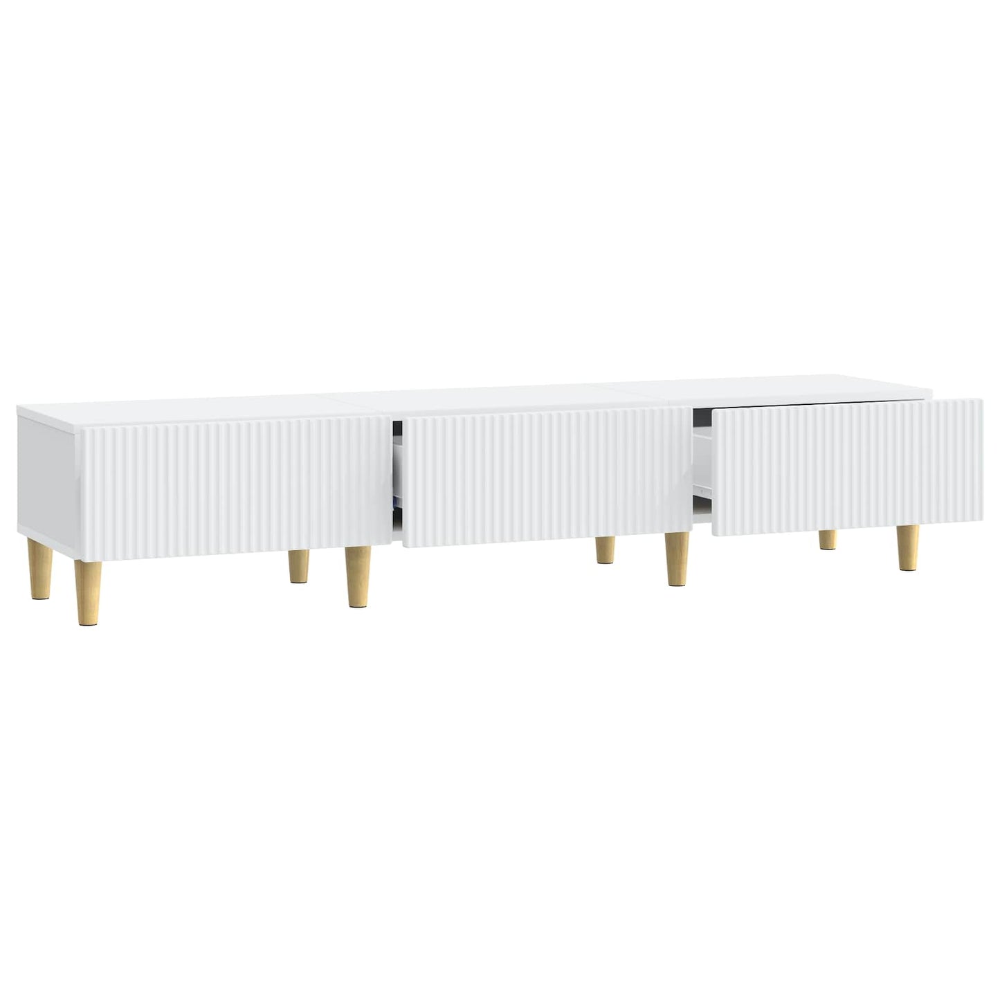 vidaXL Ντουλάπι TV Λευκό 147 x 34,5 x 30 εκ Επεξεργασμένο Ξύλο