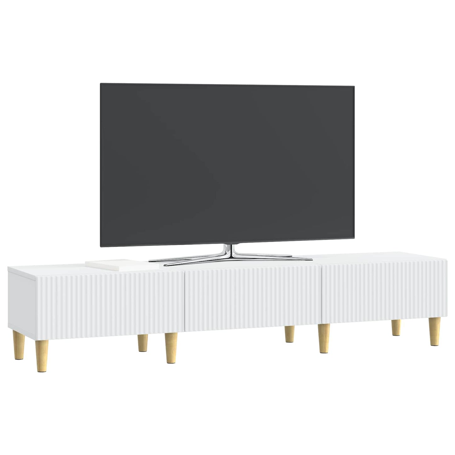 vidaXL Ντουλάπι TV Λευκό 147 x 34,5 x 30 εκ Επεξεργασμένο Ξύλο