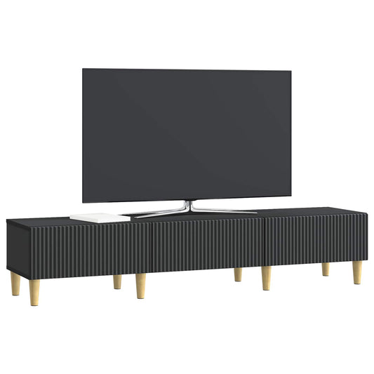 vidaXL Ντουλάπι TV Μαύρο 147 x 34,5 x 30 εκ Επεξεργασμένο Ξύλο