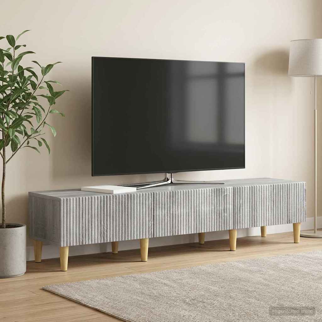 vidaXL Ντουλάπι TV Γκρι Sonoma 147 x 34,5 x 30 εκ Επεξεργασμένο Ξύλο