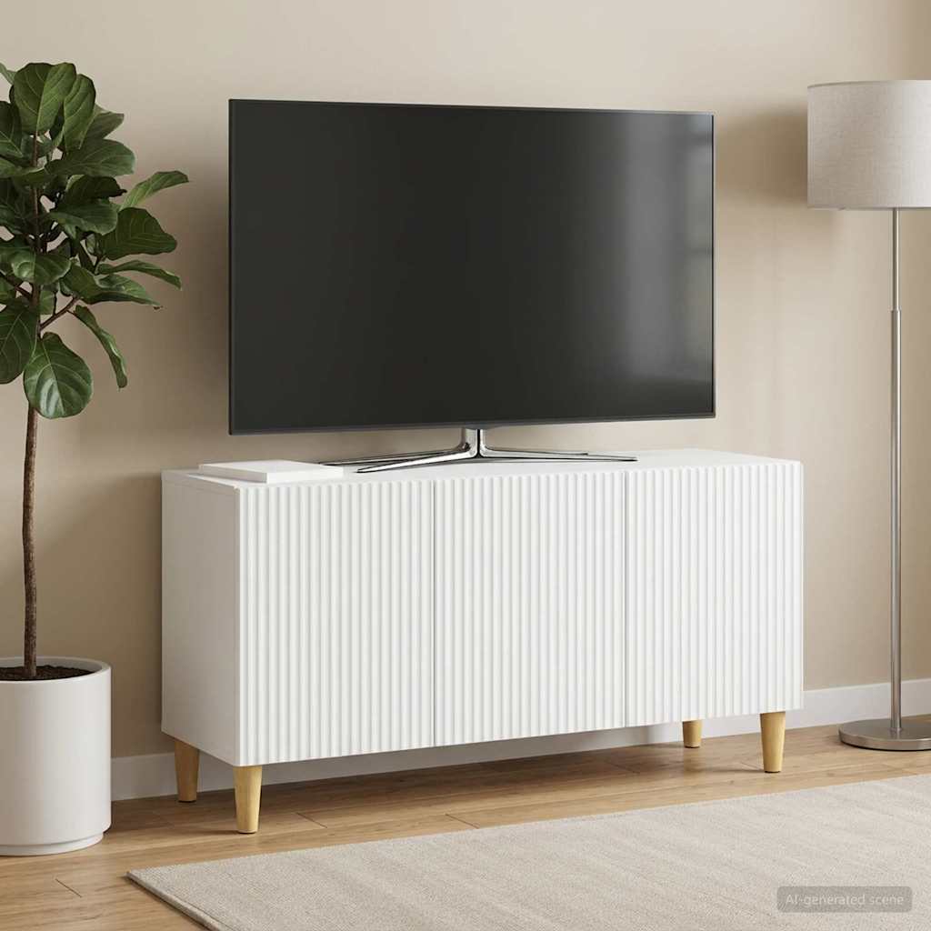 vidaXL Ντουλάπι TV Λευκό 99 x 34,5 x 50 εκ. Επεξεργασμένο Ξύλο