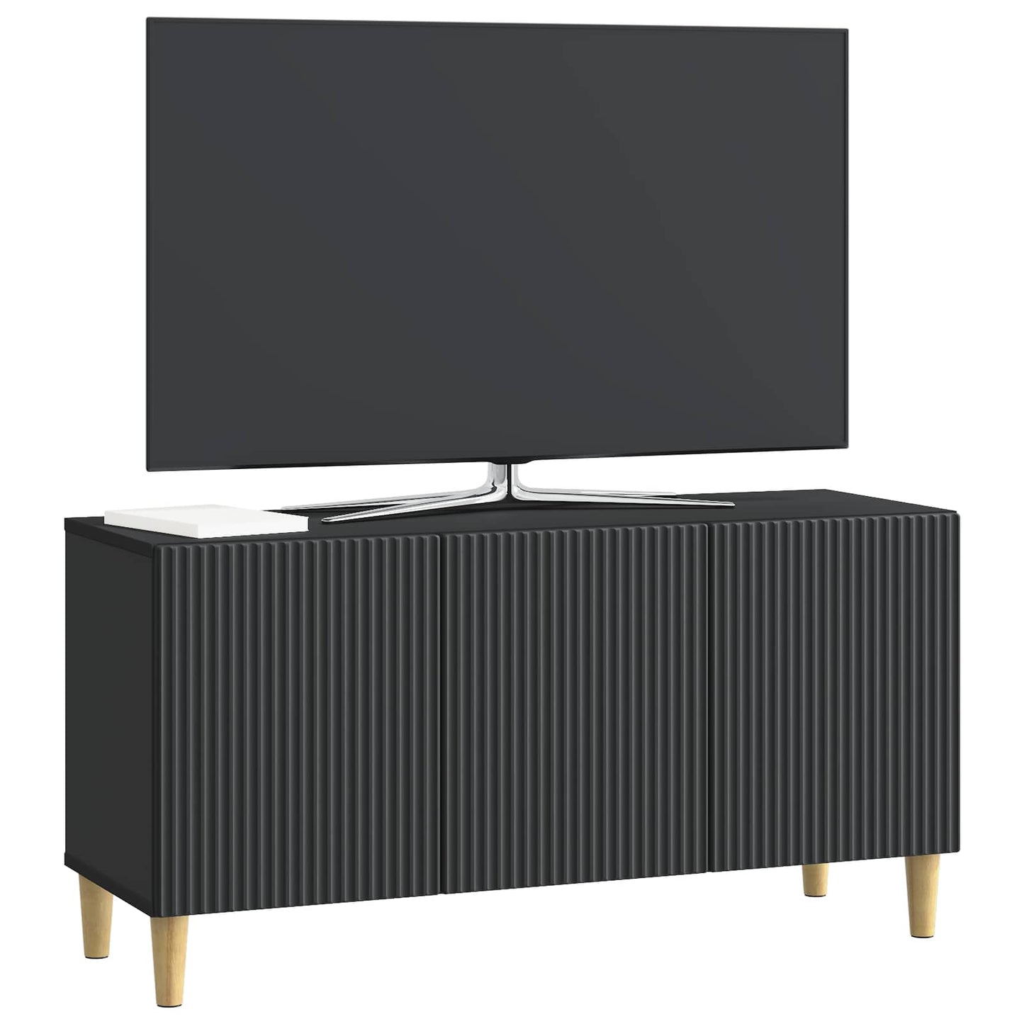 vidaXL Ντουλάπι TV Μαύρο 99 x 34,5 x 50 εκ. Επεξεργασμένο Ξύλο