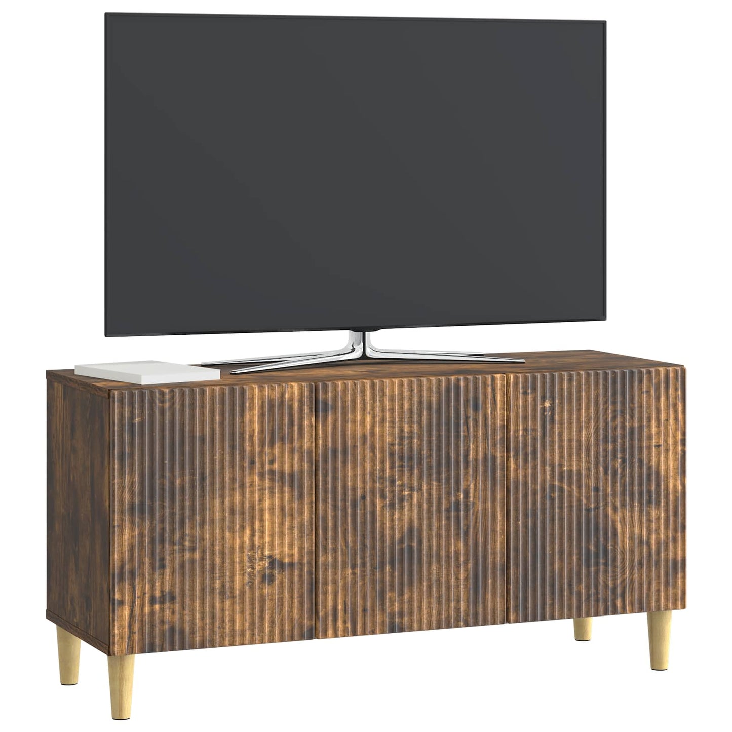 vidaXL Ντουλάπι TV Καπνισμένο Ξύλο Δρυός 99 x 34,5 x 50 εκ.