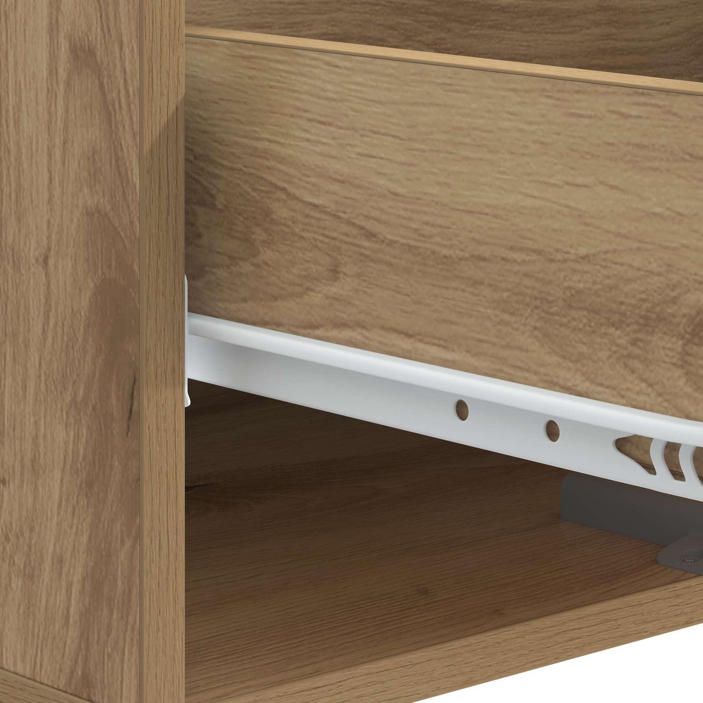 vidaXL Τραπεζάκι σαλονιού με συρτάρι Artisan Δρυς 49 x 50 x 40 εκ