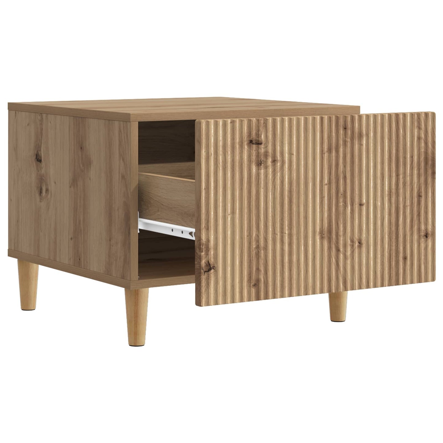 vidaXL Τραπεζάκι σαλονιού με συρτάρι Artisan Δρυς 49 x 50 x 40 εκ