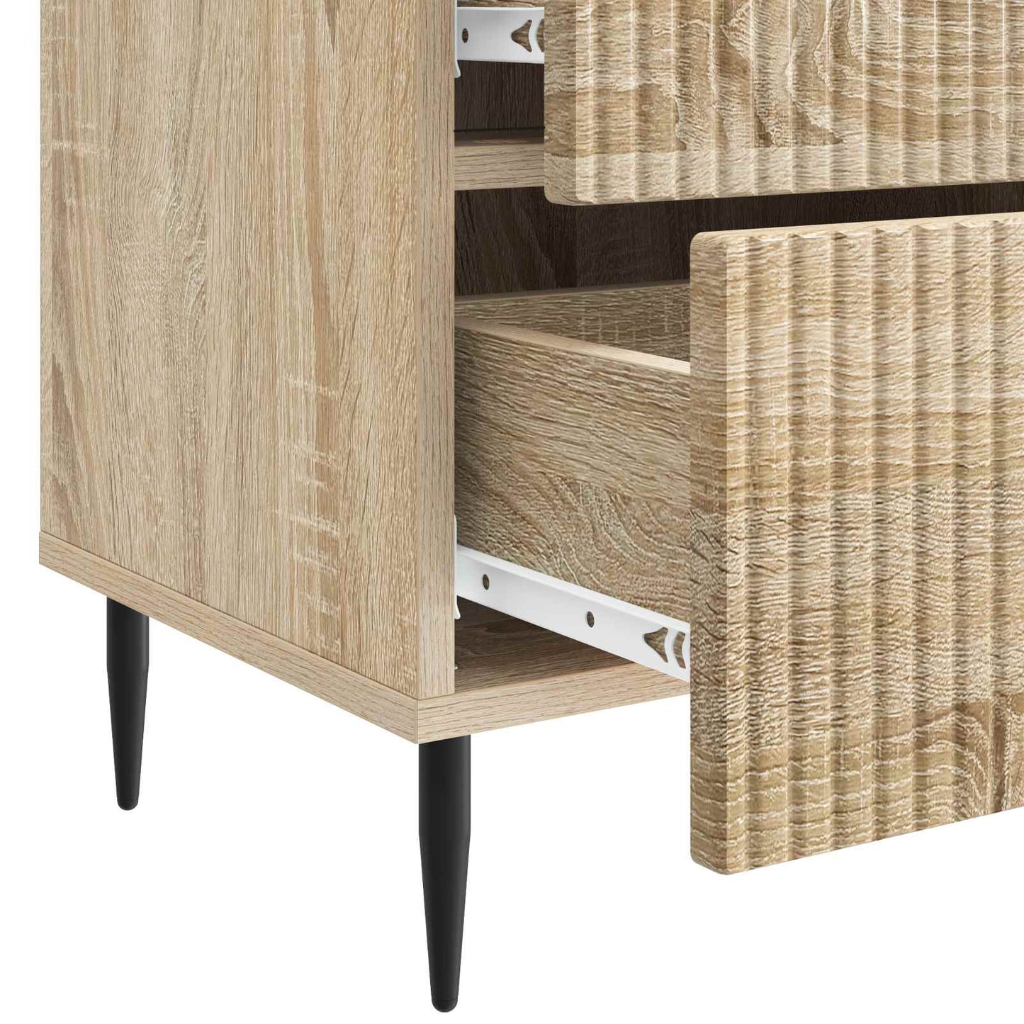 vidaXL Κομοδίνο 2 τμχ. Sonoma Δρυς 43 x 34,5 x 47,5 εκ