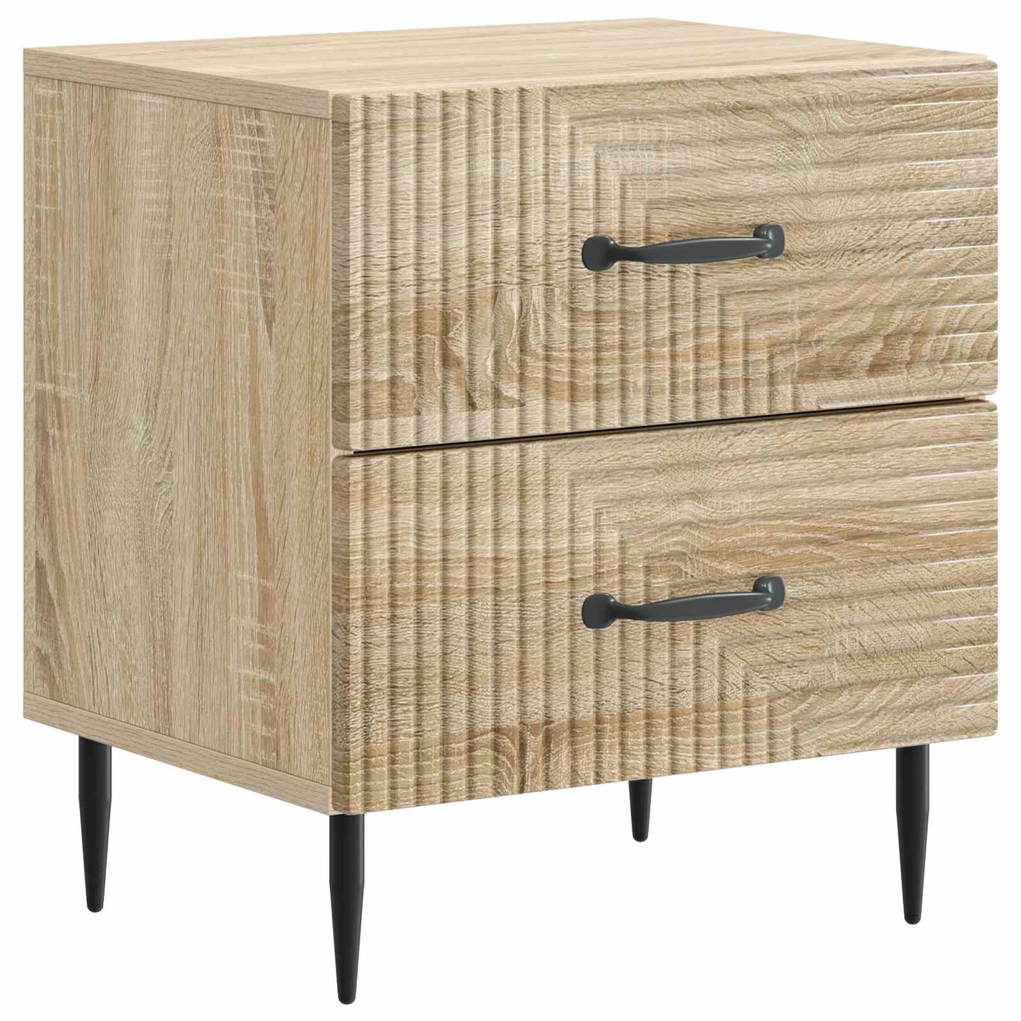 vidaXL Κομοδίνο 2 τμχ. Sonoma Δρυς 43 x 34,5 x 47,5 εκ