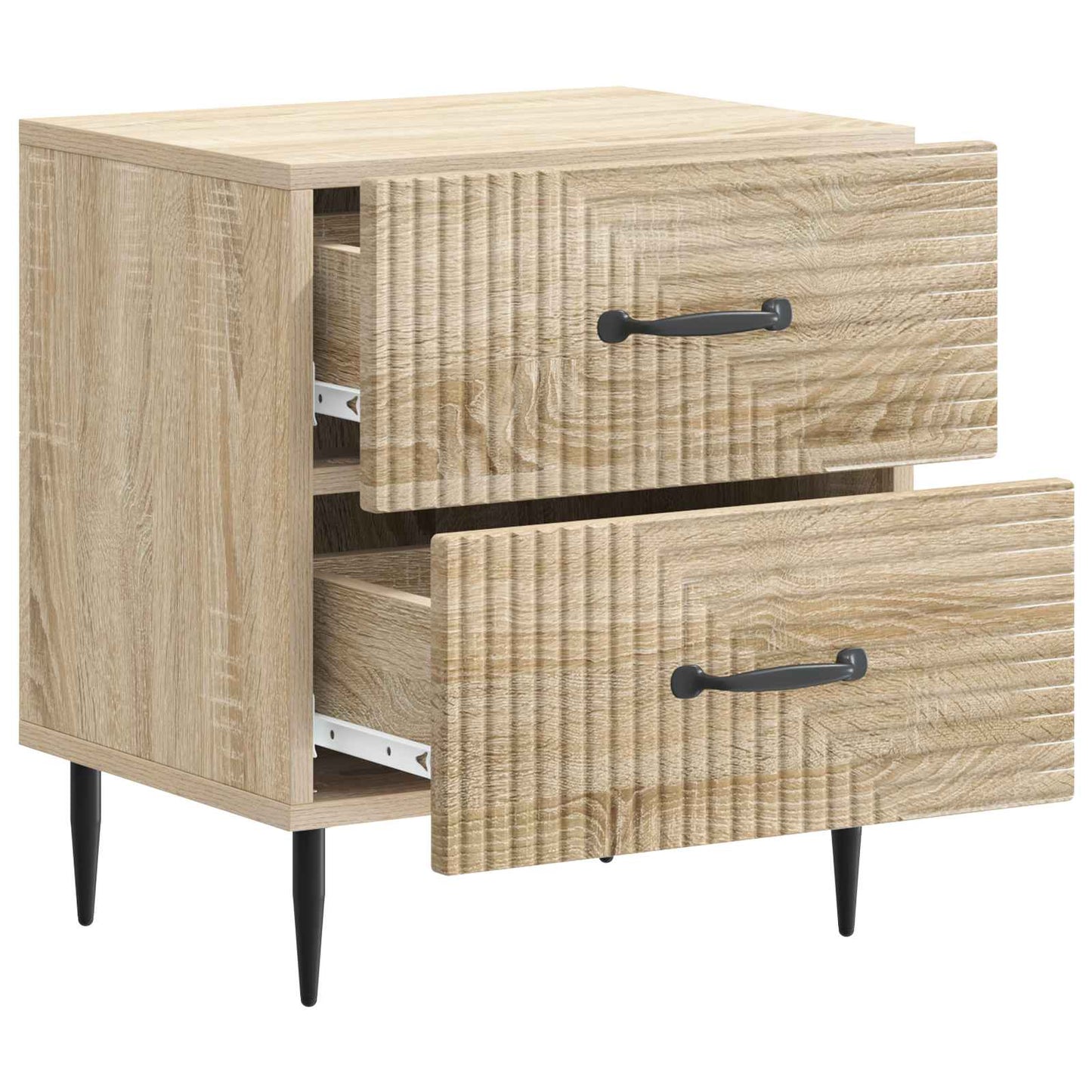 vidaXL Κομοδίνο 2 τμχ. Sonoma Δρυς 43 x 34,5 x 47,5 εκ