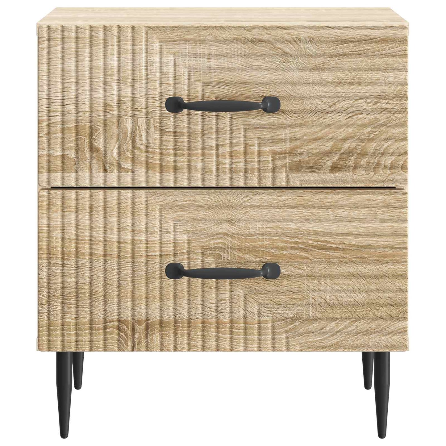 vidaXL Κομοδίνο 2 τμχ. Sonoma Δρυς 43 x 34,5 x 47,5 εκ