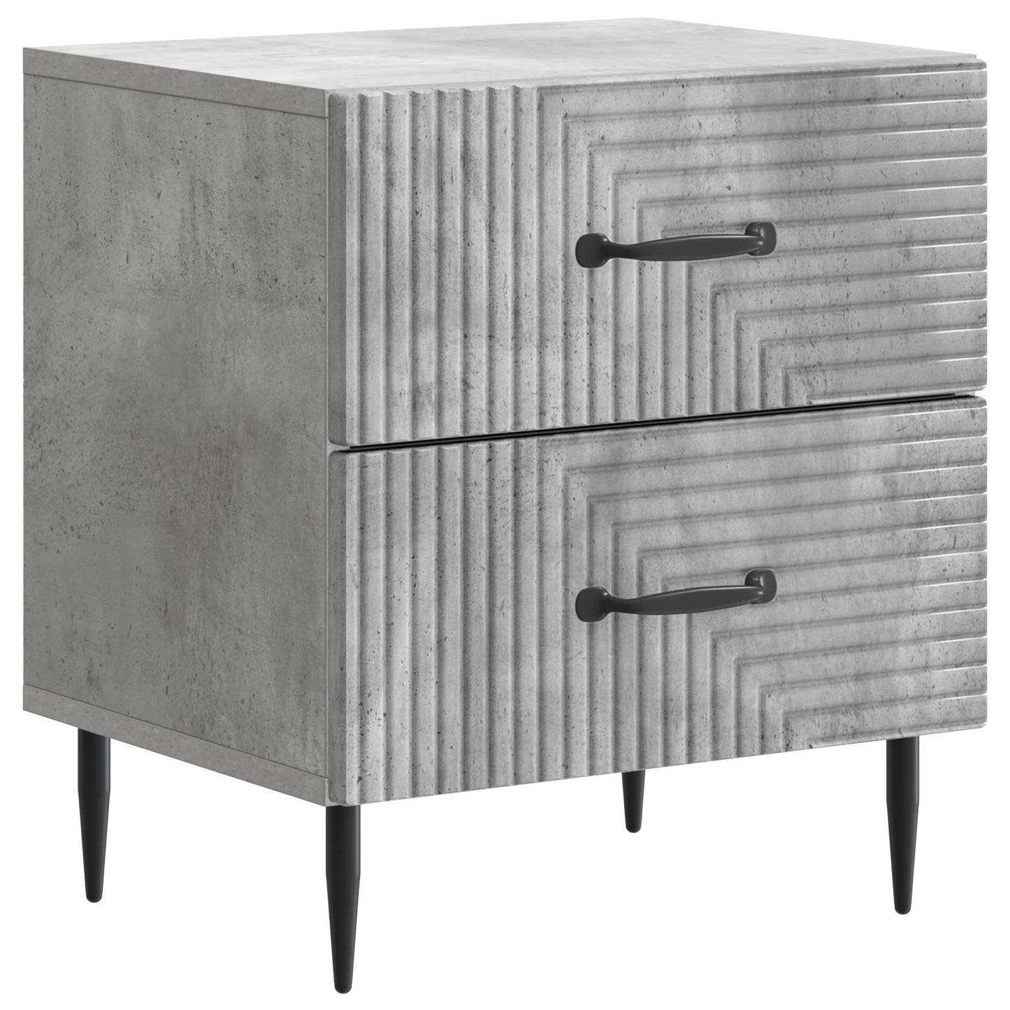 vidaXL Κομοδίνο 2 τμχ. Γκρι Σκυροδέματος 43 x 34,5 x 47,5 εκ