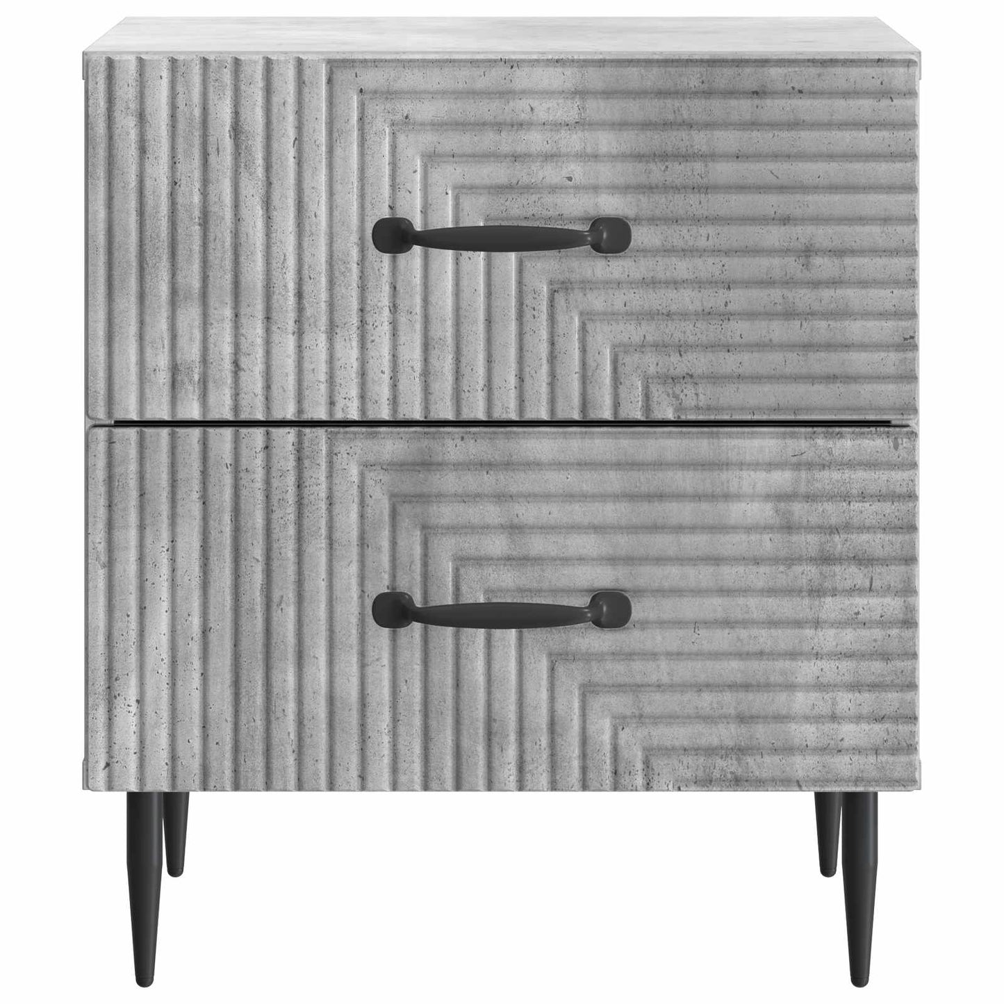vidaXL Κομοδίνο 2 τμχ. Γκρι Σκυροδέματος 43 x 34,5 x 47,5 εκ